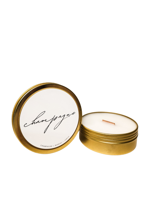 Champagne, Travel Tin Candle