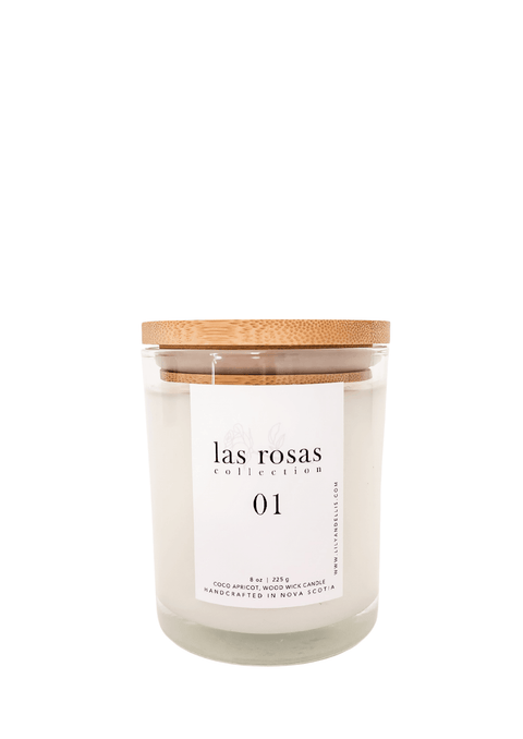 Las Rosas 01, Wood Wick Coco Apricot Candle