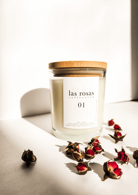 Las Rosas 01, Wood Wick Coco Apricot Candle